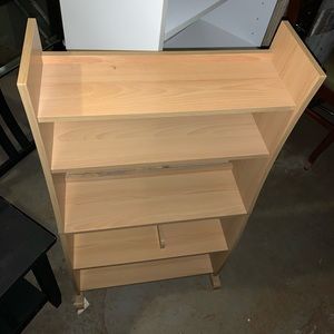 Wood shelving unit